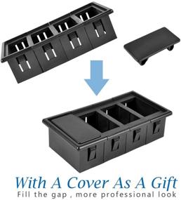 img 3 attached to 🔲 AutoEC Rocker Switch Panel: Durable Black Plastic Holder Housing Kit