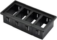 🔲 autoec rocker switch panel: durable black plastic holder housing kit logo