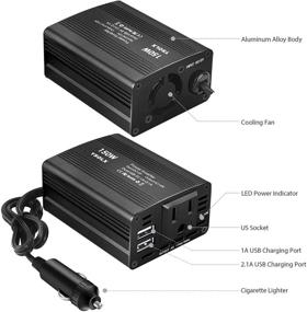 img 3 attached to 🔌 Buywhat 150W Power Inverter - DC 12V to 110V AC Converter Car Plug Adapter Outlet Charger for Laptop Computer