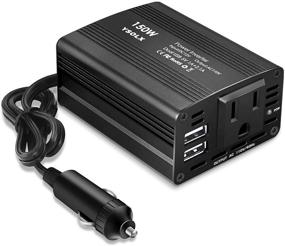 img 4 attached to 🔌 Buywhat 150W Power Inverter - DC 12V to 110V AC Converter Car Plug Adapter Outlet Charger for Laptop Computer
