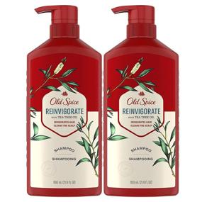 img 4 attached to 🌿 Refresh and Revitalize with Old Spice Reinvigorate Shampoo for Men: Tea Tree Oil, 21.9 Oz Twin Pack