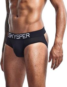 img 1 attached to SKYSPER Men's Breathable Mesh Cotton Jockstraps - Athletic Supporters and Underwear for Men