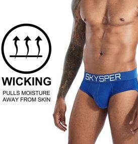 img 3 attached to SKYSPER Men's Breathable Mesh Cotton Jockstraps - Athletic Supporters and Underwear for Men