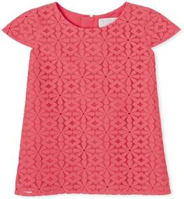 img 1 attached to 👗 Adorable Girls' Short Sleeve Lace Dress by The Children's Place: Perfect for Any Occasion!