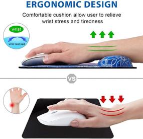 img 1 attached to Ergonomic Mouse Pad Wrist Rest Support