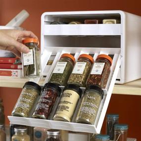 img 2 attached to 🍽️ Maximize Your Kitchen's Efficiency with the YouCopia Adjustable Spice Rack Organizer, White