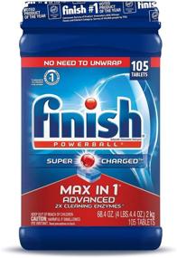 img 2 attached to 🔆 105 Count Finish Max in One Plus Dishwasher Detergent Powerball Tabs