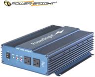 ⚡ powerbright 24v чистый синусоидальный инвертор питания 600w - непрерывное преобразование постоянного тока 24v в переменный ток 120v для чрезвычайных ситуаций, ураганов, сбоев света и портативных питательных станций. логотип