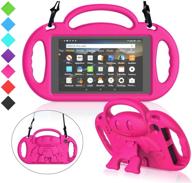 menzo kids case for all-new fire 7 2019 tablet accessories logo