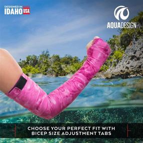 img 3 attached to 🌞 Women's UV Protection Arm Sun Sleeves: Aqua Design Forearm Compression Covers