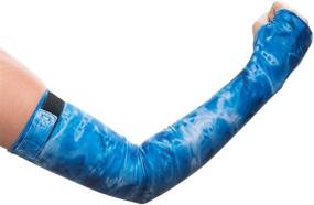 img 4 attached to 🌞 Women's UV Protection Arm Sun Sleeves: Aqua Design Forearm Compression Covers