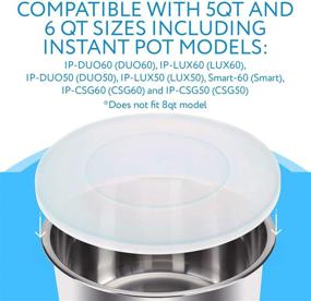 img 2 attached to 🍲 6 Qt Silicone Lid for Instant Pot - Compatible Inner Pot Cover for 5-6 Quart Instapot - Cooker Accessories for Insta Pot IP DUO60 and Other Models