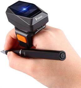 img 4 attached to 📱 Eyoyo 2D Finger Ring Barcode Scanner: Wearable, Wired & Wireless, Bluetooth, Ideal for iPad, Smartphone, PC