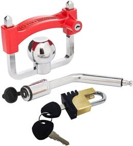 img 4 attached to TOWSMART Trailer Coupler Anti-Theft Lock Kit – Chrome Coupler Lock, Boomerang Hitch Pin, Brass Coupler Lock, 4 Keys – Securing Trailers in Tow, Protecting Unhitched Trailer from Theft