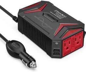 img 4 attached to 300W Pure Sine Wave Power Inverter Car Adapter DC 12V to AC 110V by BESTEK, with Dual Smart USB Ports (4.2A)