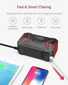 img 2 attached to 300W Pure Sine Wave Power Inverter Car Adapter DC 12V to AC 110V by BESTEK, with Dual Smart USB Ports (4.2A)