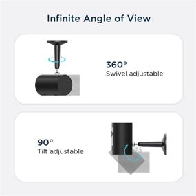 img 2 attached to 📷 Universal Metal Wall Mount Bracket for Ring, eufy, Wyze, Arlo Cameras, VR Rift Sensor, Vive/Valve Index Base Station - Easy to Install, Stylish Design (2 Pack, Black) by KIWI Design