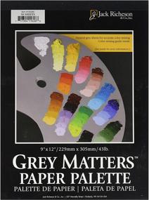 img 1 attached to 🎨 Оптимизировано для лучшего смешивания: бумажная палитра Jack Richeson Grey Matters (50 листов), 9" x 12" бумага для смешивания красок