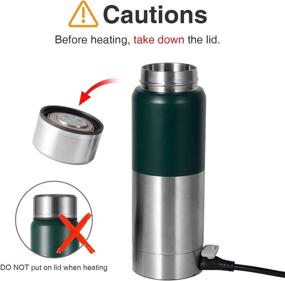 img 3 attached to 🍵 Portable Electric Kettle and Insulated Stainless Steel Bottle - 2 in 1 Travel Companion for 12 Hours Hot & Cold Drinks (Microboil, Double Wall, BPA Free, Leak Proof) - 300ml/10oz - Green