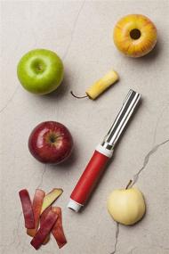 img 3 attached to 🍏 Efficient Microplane 2 in 1 Apple Corer & Peeler, Red: Simplify Your Apple Prep!