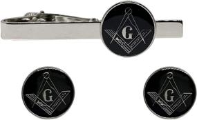 img 2 attached to Masonic Freemason Compass Cufflinks by PinMaze: Exquisite Style for Freemasons