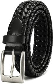 img 4 attached to Braided Leather Belts CHAOREN Casual Men's Accessories for Belts