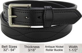 img 3 attached to Dapper Men's Accessories: Exquisite Dipped Leather with Fine Figure Stitching