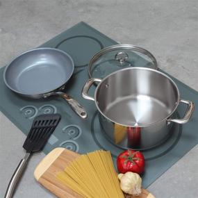 img 2 attached to 🍝 Chantal Induction 21 Steel 3-pc Pasta Set: Ceramic Nonstick Fry Pan, 6 qt Stock Pot, Brushed Stainless Steel