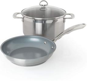 img 4 attached to 🍝 Chantal Induction 21 Steel 3-pc Pasta Set: Ceramic Nonstick Fry Pan, 6 qt Stock Pot, Brushed Stainless Steel