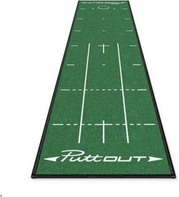 img 2 attached to 🏌️ Enhance Your Putting Skills with the PuttOut Pro Golf Putting Mat - 7.87ft x 1.64ft