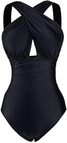 img 2 attached to Flaunt Your Curves with Snailify Women's Plus Size Swimsuits