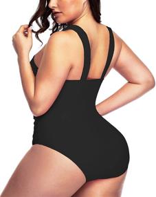 img 3 attached to Flaunt Your Curves with Snailify Women's Plus Size Swimsuits