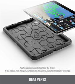 img 2 attached to 🐢 TurtleSkin Series Poetic Case for Apple iPad Pro 11 2020 & 2018 - Heavy Duty Shockproof, Silicone Bumper, Kid-Friendly Protective Cover, Black