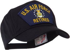 img 1 attached to 🎩 Retired Military Large Embroidered Patch Cap by e4Hats.com