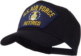 img 4 attached to 🎩 Retired Military Large Embroidered Patch Cap by e4Hats.com