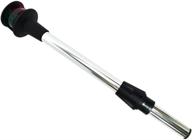 🚤 pactrade marine 13-1/2" aluminum plugin bow light with red/green bicolor navigation post for boats логотип