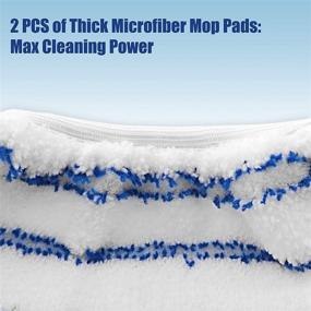 img 1 attached to 🧹 Cotton Terrycloth and Chenille Mop Refill for O-Cedar Hardwood Floor 'N More, Mop Head Replacement Compatible with ShMop and all 15x8” Flat Mops – Pack of 4 (2 Cotton + 2 Microfiber Mop Pads)