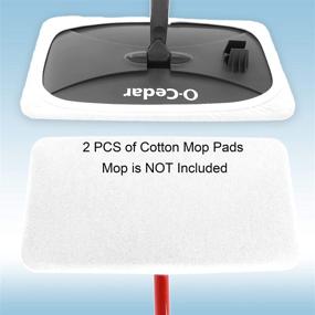 img 3 attached to 🧹 Cotton Terrycloth and Chenille Mop Refill for O-Cedar Hardwood Floor 'N More, Mop Head Replacement Compatible with ShMop and all 15x8” Flat Mops – Pack of 4 (2 Cotton + 2 Microfiber Mop Pads)