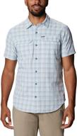 columbia men's seersucker silver ridge short sleeve shirt логотип