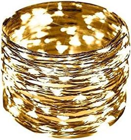 img 2 attached to Waterproof LED String Lights, CrazyFire Fairy String Light 33ft 100 LEDs, Decorative Starry Lights for Bedroom, Patio, Parties - Silver Copper Wire, Warm White