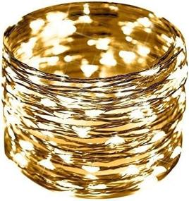 img 4 attached to Waterproof LED String Lights, CrazyFire Fairy String Light 33ft 100 LEDs, Decorative Starry Lights for Bedroom, Patio, Parties - Silver Copper Wire, Warm White