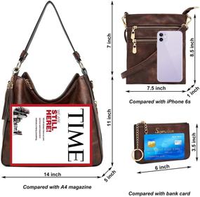 img 1 attached to 👜 Soperwillton Women's Handbag: Stylish Shoulder Handle for Hobo Bags with Wallet