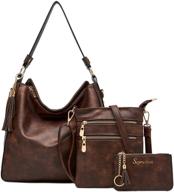 👜 soperwillton women's handbag: stylish shoulder handle for hobo bags with wallet logo