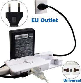 img 3 attached to 🔌 Compact and Versatile ROAD WARRIOR Power Strip with European Plug and EU to US Adapter – RW47WH