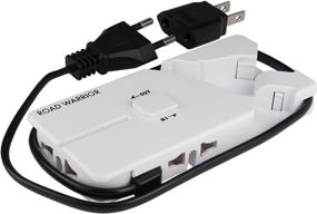 img 4 attached to 🔌 Compact and Versatile ROAD WARRIOR Power Strip with European Plug and EU to US Adapter – RW47WH