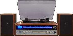 img 3 attached to 🎵 Система проигрывателя Crosley 1975T с Bluetooth, CD, AM/FM, отделкой из ореха и бесплатными колонками