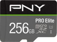 высокопроизводительная флэш-память pny pro elite класса 10 u3 microsdxc объемом 256 гб логотип