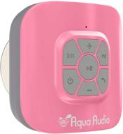 gideon portable waterproof bluetooth speaker with suction cup - 10 hours playtime/built-in mic (pink) logo