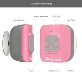 img 2 attached to Gideon Portable Waterproof Bluetooth Speaker With Suction Cup - 10 Hours Playtime/Built-In Mic (Pink)