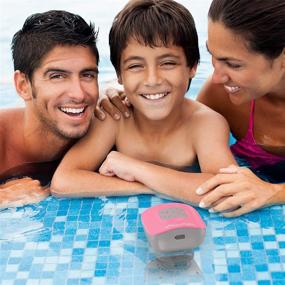 img 1 attached to Gideon Portable Waterproof Bluetooth Speaker With Suction Cup - 10 Hours Playtime/Built-In Mic (Pink)